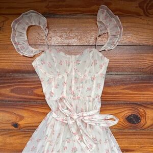 Floral corset midi dress